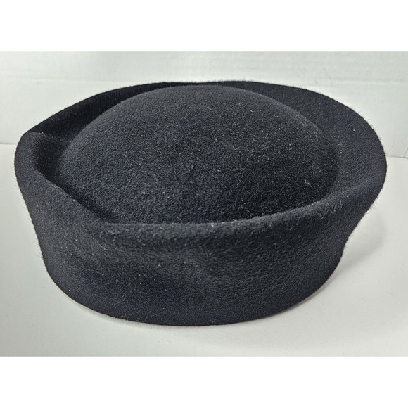 Vintage Lancaster 100% Wool Women’s Black Shell Hat - Picture 3 of 9